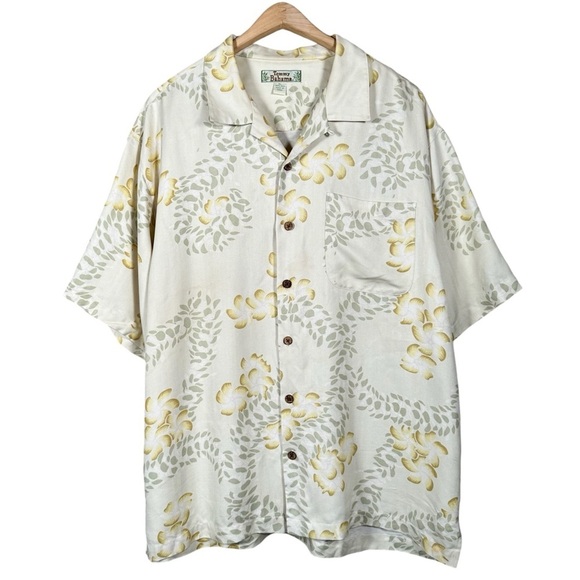 TOMMY BAHAMA Vintage Silk Tropical Hawaiian Button Down Shirt - Picture 1 of 6